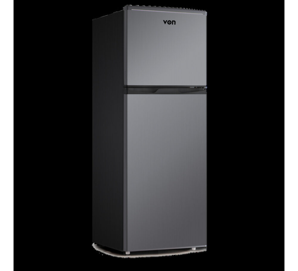 Von VRT-138DRHX Double Door Fridge 138L - Inox