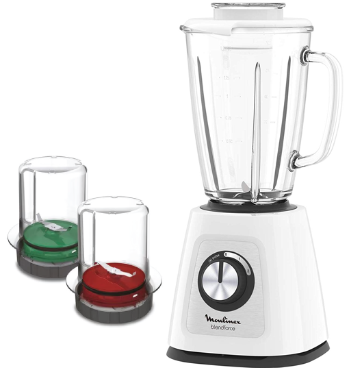 Description MOULINEX 700W 1.75LTR GLASS JAR BLENDER + GRINDER & GRATER : LM438127