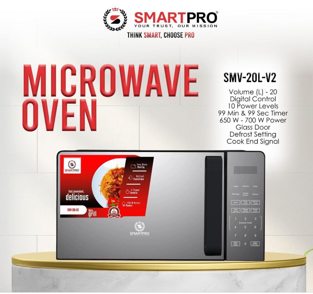 Smartpro 20liter digital microwave -SMV-20l-V2