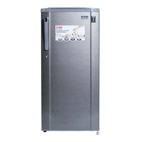 Von VARS-23DHS Single Door Fridge 185L - Silver