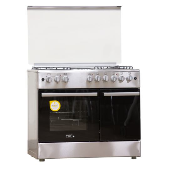 VON Cooker 4 Gas + 2 Electric, cylinder compartment - VAC9FH42CX Semi inox
