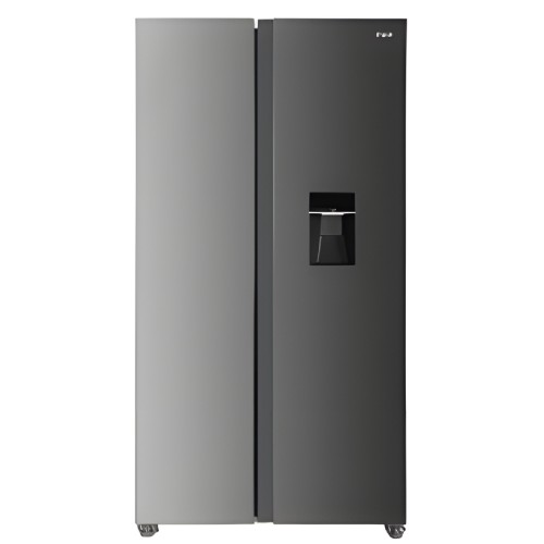 MIKA Fridge, 595L, 2 Door Side By Side, No Frost, INVERTER Compressor, Inox Line Brush